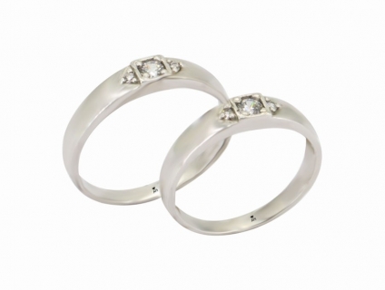 Nhẫn Cưới Vàng Trắng APJ Vàng 10k – QNC18