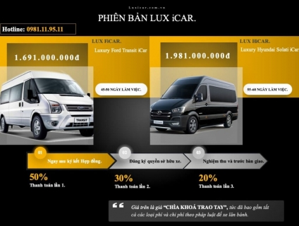 Lux iCar-Limousine hàng đầu Châu Á bán không lợi nhuận (giảm 500tr/xe)