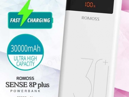 SDP Romoss Sense 8P+ 30000mAh Sạc nhanh QC 3.0, Sạc nhanh 2 chiều TypeC, end 23h00 19/06/2019
