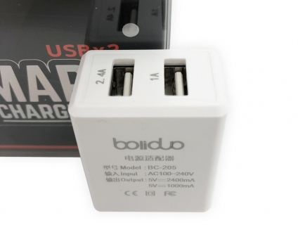 Củ Sạc Thông Minh 2 Cổng USB Boliduo BC-205