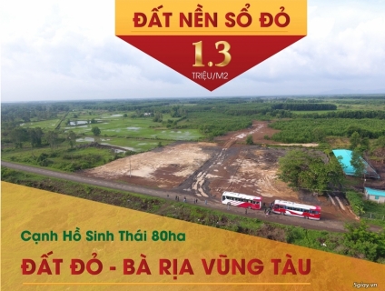 Duy nhất 42 nền 1.00m2, mặt tiền đường 20m, gần biển Hồ Tràm giá 1.3m2