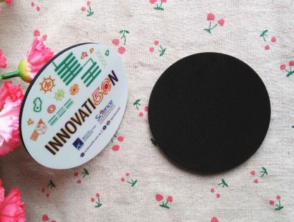 Ai lót ly đi-Lót ly phủ vải in Logo đẹp, độc đây