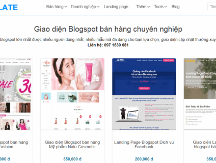 Giao diện Blogspot bán hàng chuyên nghiệp