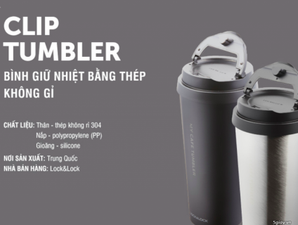 Ly Giữ Nhiệt Bằng Thép Không Gỉ Lock&Lock Clip Tumbler (540ml) - Bạc