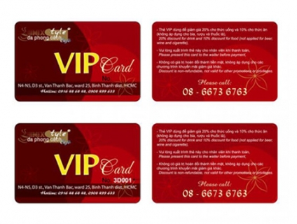 Thẻ Vip - Dịch vụ in thẻ vip giá rẻ tại Hà Nội