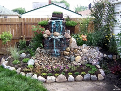 Thi công và thiết kế tiểu cảnh sân vườn ,bể cá koi,hòn non bộ ...