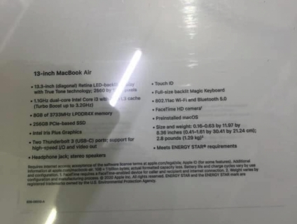 MacBook Air 13in 2020 Màu gold nguyên seal