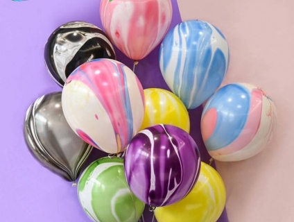 10 bong bóng paiting trang trí tiệc - Nhiều màu