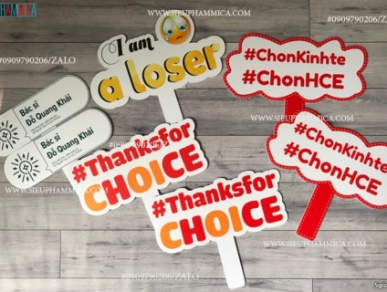 In hashtag cầm tay fomat hoặc hashtag mica