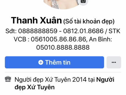 Tài khoản ngân hàng số đẹp VIP
