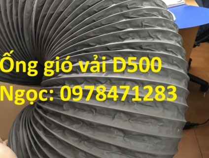 Ống gió mềm vải D100, D125, D150, D200, D250 thông gió, hút khí.
