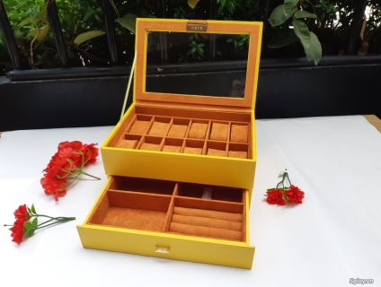 Hộp đồng hồ 2 tầng vàng VISTA