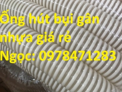 Ống gân nhựa trắng phi 100,phi 120,phi 150 hút hạt, hút bụi hàng sẵn.