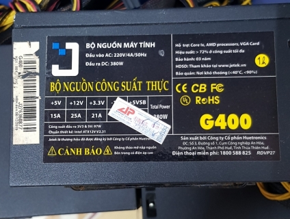 NGUỒN MÁY TÍNH JETEK G400