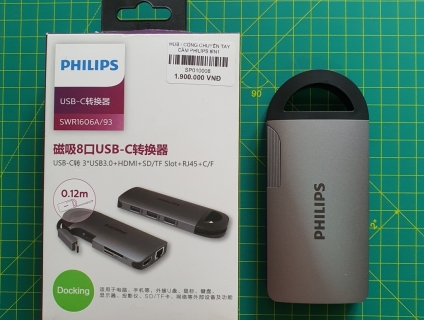 Cần bán: Hub 8-in-1 PHILIPS TypeC + USB3.0 + HDMI + RJ45
