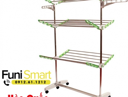 Giàn phơi quần áo 3 tầng Hàn Quốc FNGP09 đơn giản mà hiệu quả
