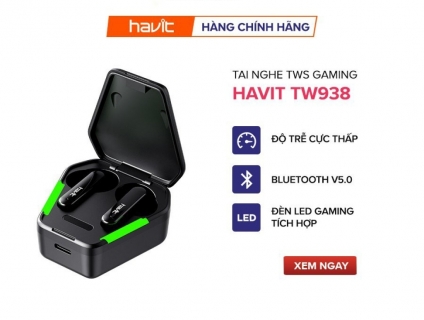 Tai Nghe Gaming True Wireless HAVIT TW938 Bass Chất, Game Mượt