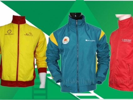 Áo khoác gió - áo khoác đồng phục, quảng bá thương hiệu công ty