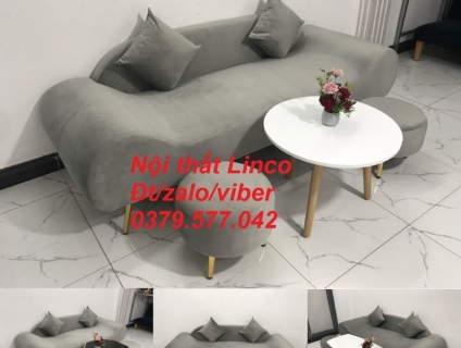 Bộ ghế sopha băng thuyền màu lông chuột,xám tro ghi trắng ở Đắk Lắk