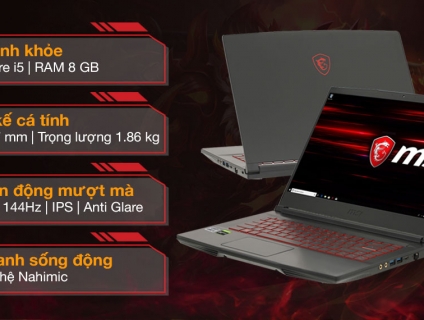 Bán Laptop MSI GF63 10SC i5 10300H 8GB/512GB/4GB GTX1650/144Hz