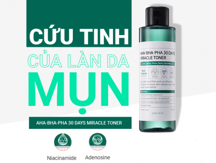 Nước Hoa Hồng Trị Mụn Some By Mi Aha-Bha-Pha 30 Days Miracle Toner