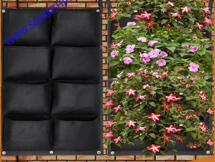 Vải địa kỹ thuật dùng may túi trồng cây màu trắng, đen, xám