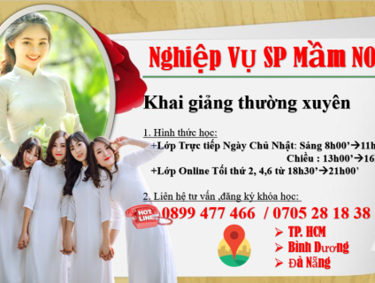 Chiêu Sinh Khóa Học NGhiệp Vụ Sư Phạm Mầm Non