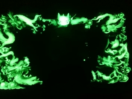 bàn trà ngũ long dạ quang