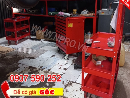 Xe đẩy, tủ đựng dụng cụ đồ nghề 3 ngăn chuyên dụng