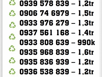 Sim Phong Thủy Số Đẹp Giá Rẻ - Mobi Trả Trước