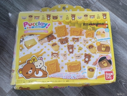 Bộ đồ chơi nặn gấu chính hãng Bandai Pucclay (Push Clay) Rilakkuma Set