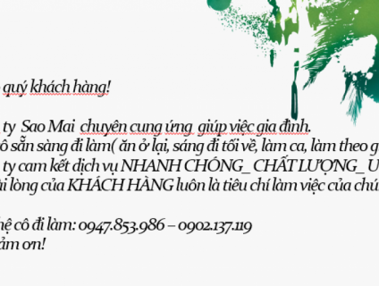 GIÚP VIỆC GIA ĐÌNH HÀ NỘI