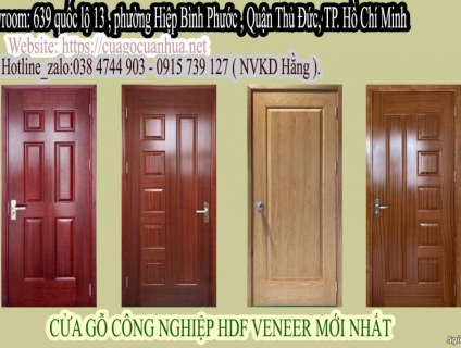 Cửa Gỗ Công Nghiệp HDF Veneer Giá Rẽ Chỉ Từ 2.590.000đ/bộ