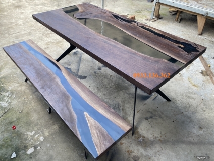 BÀN GHẾ ĂN EPOXY