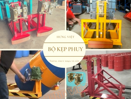 5 Mẫu Bộ Kẹp Phuy (Càng Gắp Phuy) Chuyên Dụng Cho Thùng Phi Sắt - Nhựa