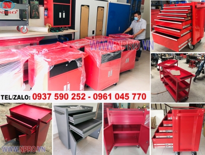 Tủ đựng đồ nghề cơ khí, dụng cụ sửa chữa có 4 bánh xe