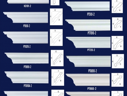 Phào chỉ nhựa PS, PU các loại đa dạng mẫu mã, kích thước