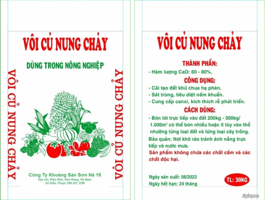 Vôi Củ Nung Chảy phân khúc giá rẻ