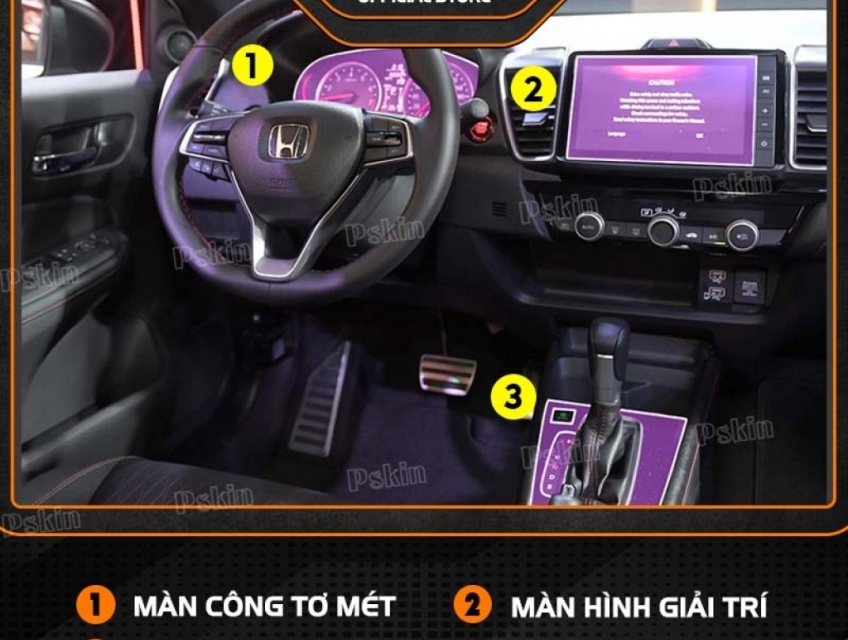 Dán chống xước nội thất xe Honda Civic 2018 – 2022 PPF cao cấp