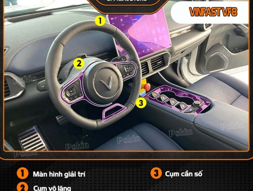 Bộ dán bảo vệ nội thất xe ô tô Vinfast VF8