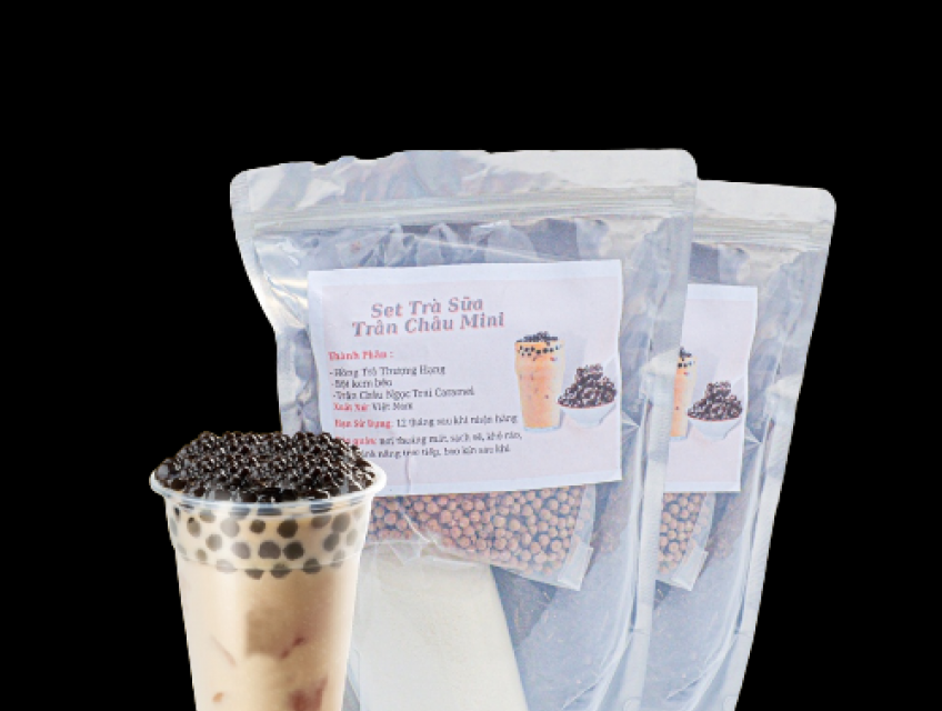 Set trà sữa trân châu mini