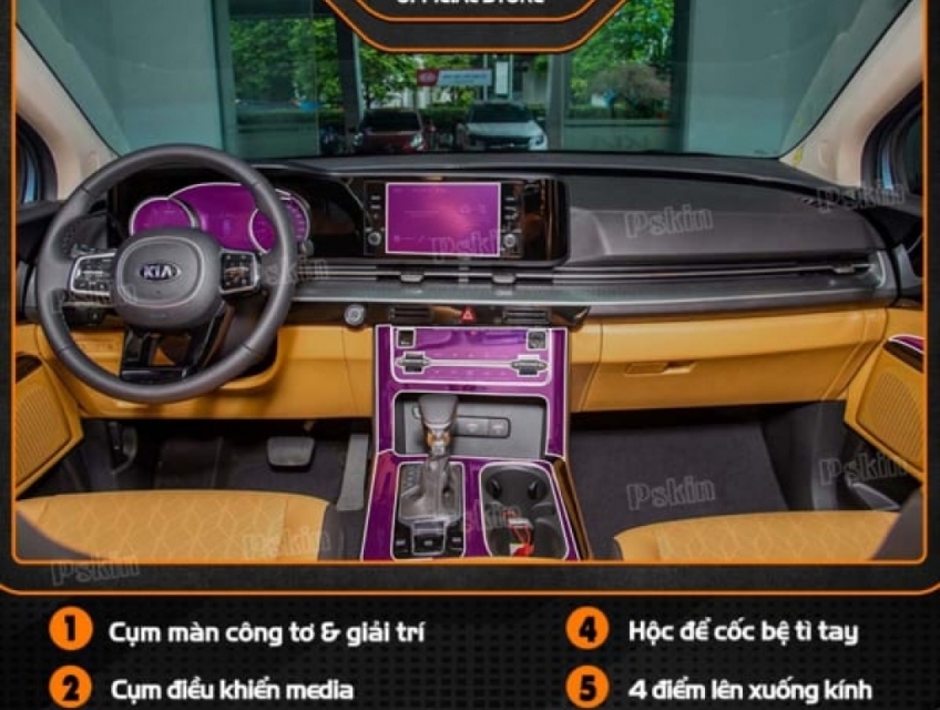 Bộ dán nội thất ô tô KIA Carnival 2021-2022 PPF