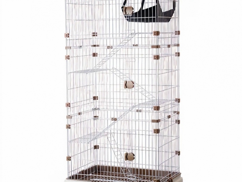 Chuồng mèo 3 tầng nan sắt có khay AUPET Luxious 3-Layer Cage