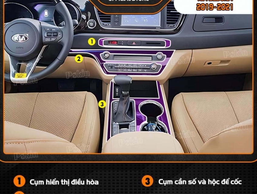 Dán PPF nội thất Kia Sedona 2019 – 2021 chống xước tốt
