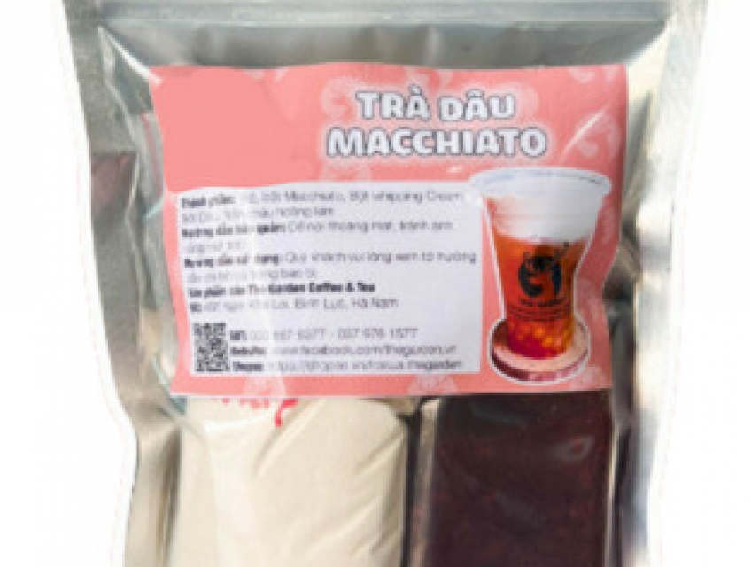 Set Trà dâu Macchiato