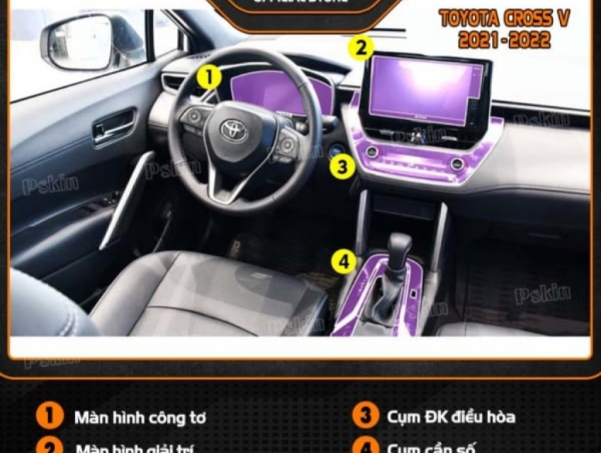 Dán PPF nội thất ô tô Toyota Cross 2020 – 2023