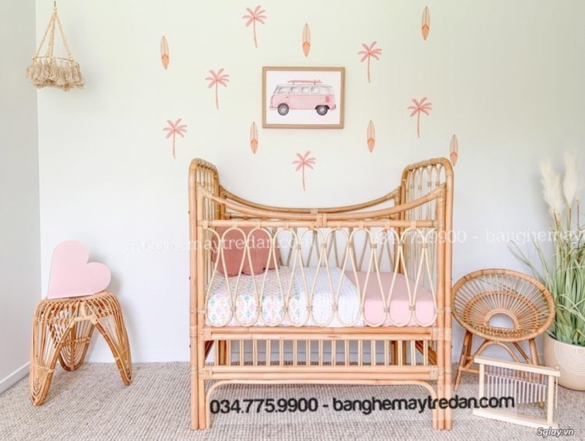 Nôi trẻ em bằng song mây tự nhiên - Tiện lợi và thân thiện