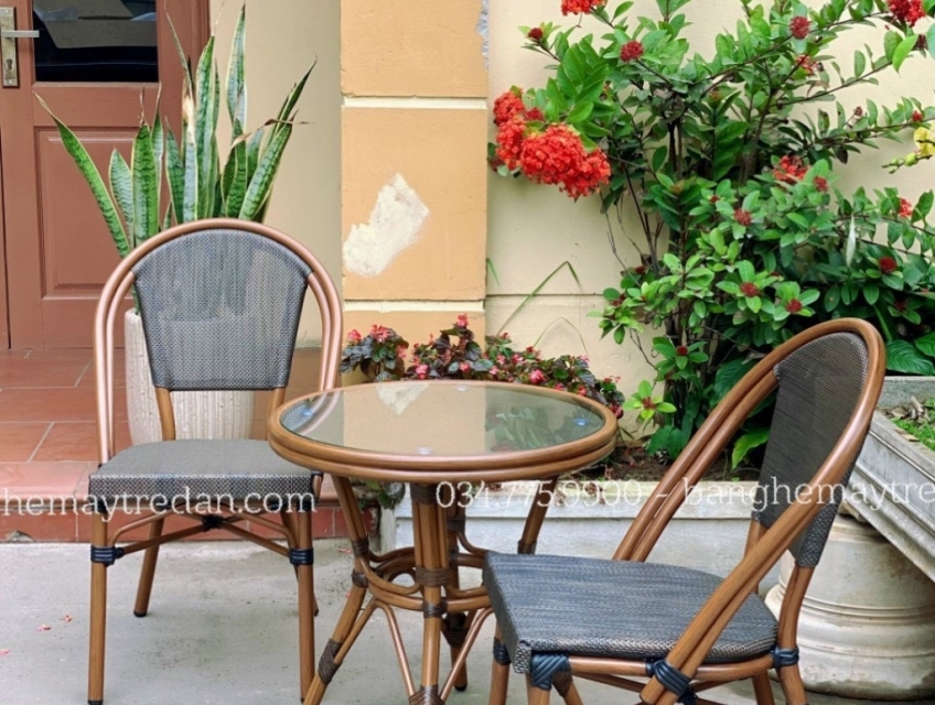 Xưởng cung cấp ghế cafe ngoài trời mây nhựa tại Sài Gòn