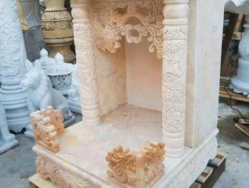 44 Cây hương thờ cửu trùng đá xanh đẹp Cà Mau