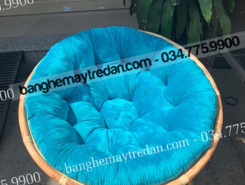 Ghế Papasan song mây tự nhiên - Phong cách nội thất Pastel tinh tế